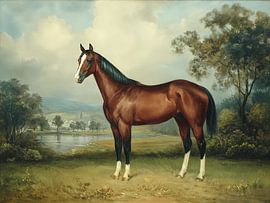 Vintage Horse Painting by IamHome Studio