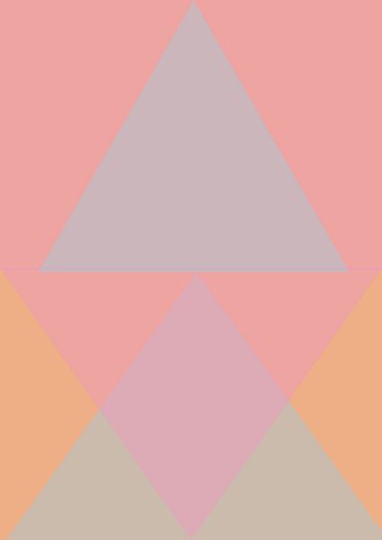 Minimalistische geometrische vormen in pastelkleuren van Studio Allee