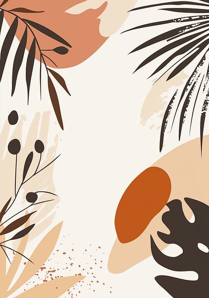 Botanische Abstractie – Natuurlijke Vormen in Mid-Century Stijl van Artsy
