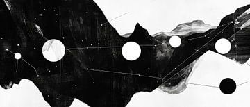 Galaxy zwart-wit van Poster Art Shop