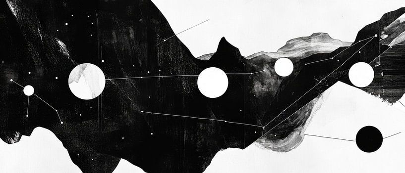 Galaxy black and white by Poster Art Shop