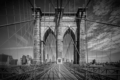 NEW YORK CITY Brooklyn Bridge in Detail