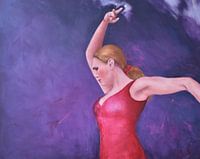 Flamenco dancer handpainted dance spain