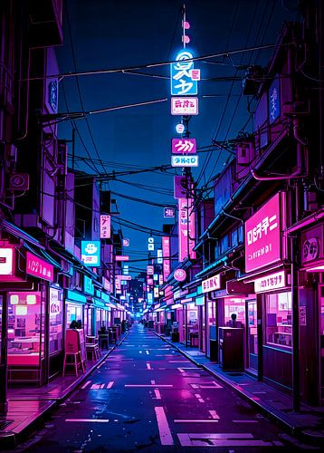 Japan Tokio Neon Adern der Stadt