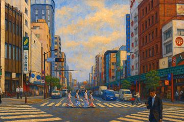 Tokio, Japan schilderij van Johannes