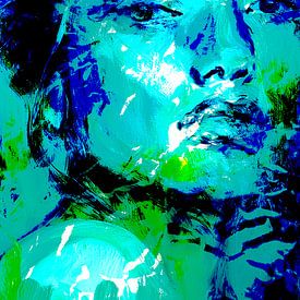 Abstract vrouwenportret no. 3 van Diana Mets