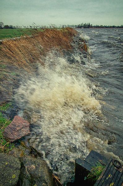 Winterstorm op de Oudegaaster Brekker (1) van Remco de Vries