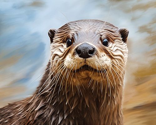 Lebhaftes Otter-Porträt
