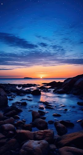 L'heure dorée au bord de la mer