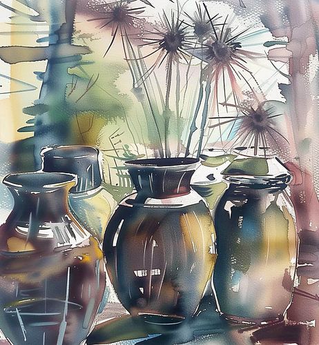 La danse subtile des couleurs derrière le verre