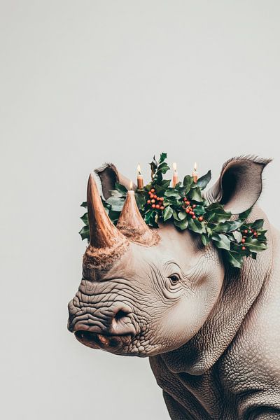 Rhinoceros crown by Poster Art Shop