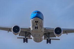 KLM Boeing 777-300 kurz vor der Landung.
