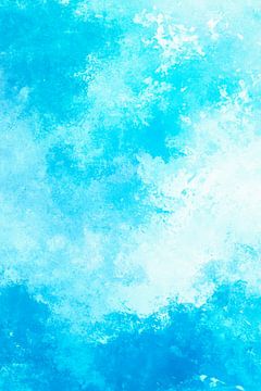 Waterkleurige wolken in de lucht van Poster Art Shop