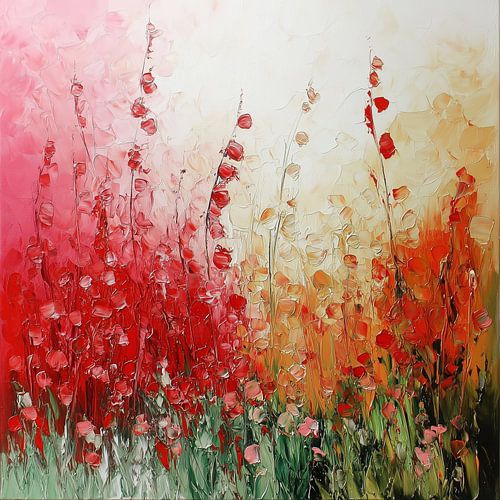 Abstract red flowers