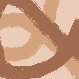 Beige und braune abstrakte Linien von Abstrakte minimalistische Kunst
