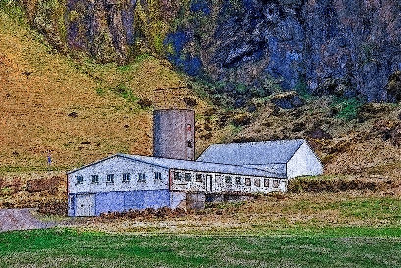 Ferme près du volcan par Frans Blok - des photos, de l'art et des autres décorations murales