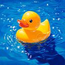 Schwimmende Entchenfreude von Poster Art Shop Miniaturansicht