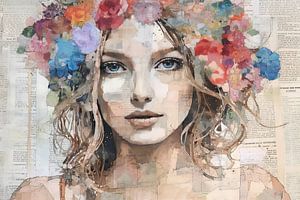 Sophia | Portrait Collage sur Tableaux ARTEO