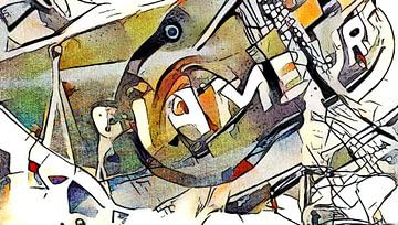 Kandinsky ontmoet Hamburg #12 van zam art