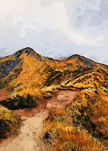 Fiordland National Park New Zealand landscape painting #watercolor