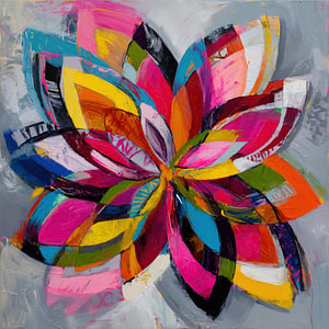 Blume | Große bunte Blume – abstrakt
