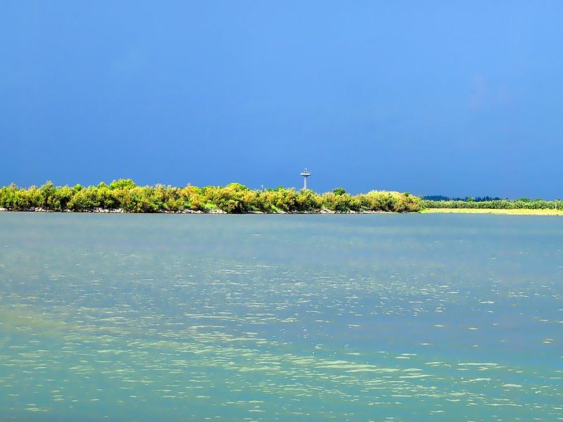 Thunderstorm over the Adriatic ocean in Italy near Grado by Marion Meyer