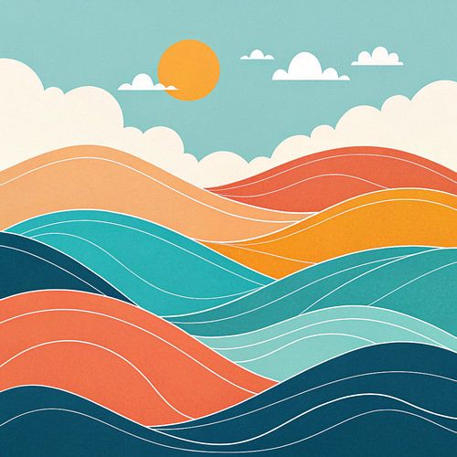 Serene abstracte golven