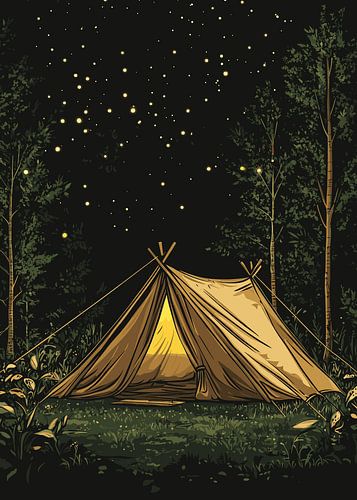 Tente sous un ciel étoilé