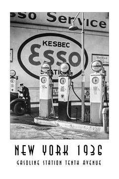 New York 1936: Benzinestation, Tenth Avenue van Christian Müringer