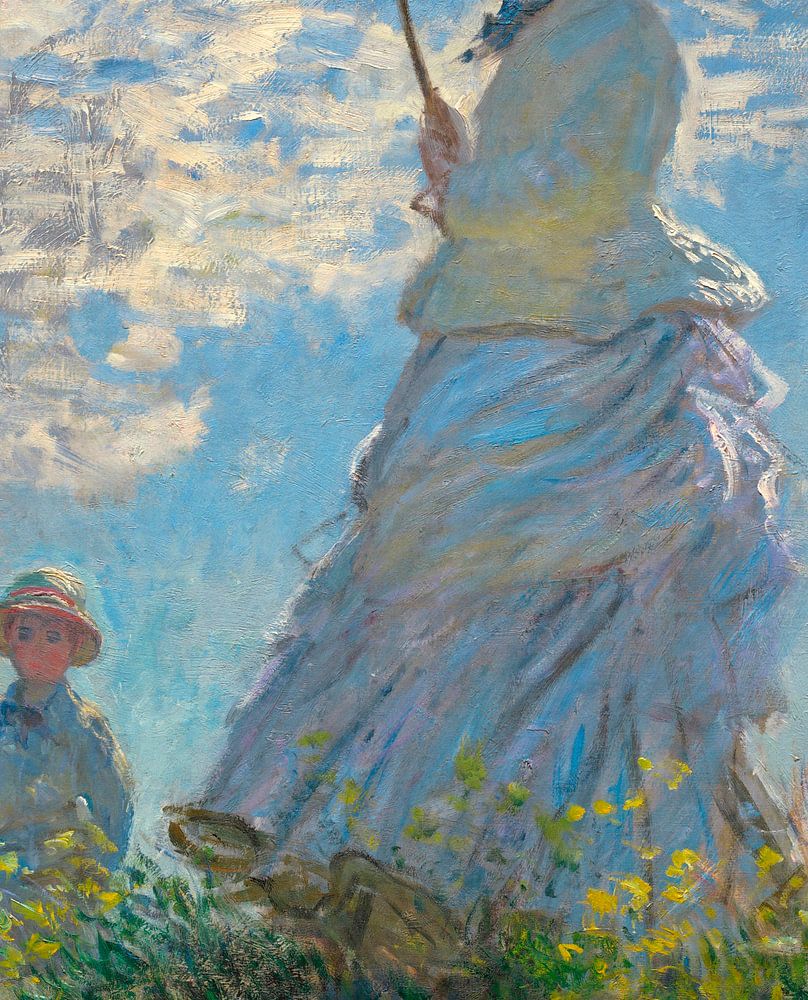 Frau Mit Einem Sonnenschirm Madame Monet Und Ihr Sohn Claude Monet Poster And Leinwand Art Heroes 