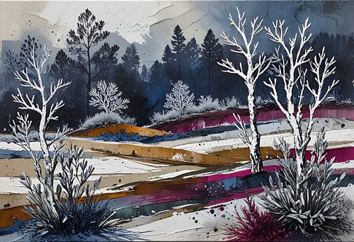 Mountainous winter landscape