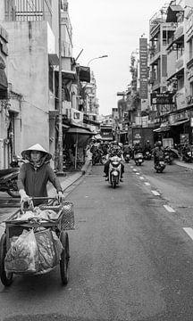Vue de la rue de Ho Chi Minh Ville sur Bart van Lier