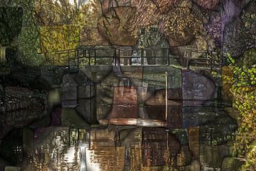 Brücke im Park von Carla van Zomeren