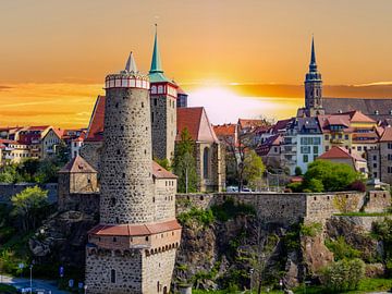 Die Altstadt von Bautzen bei Sonnenuntergang von Animaflora PicsStock