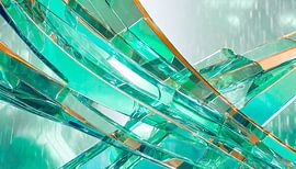 Glas met vorm en patroon