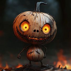 Cute 3d pumpkin man.