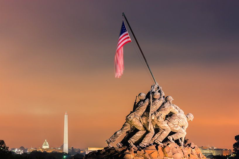 US Marine Corps War Memorial, Iwo-Jima Memorial van Henk Meijer Photography