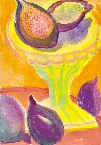 Golden Bowl with Figs