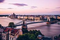 Budapest - Kettenbrücke und Donau (Langzeitbelichtung) von Alexander Voss Miniaturansicht