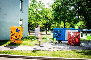 Groene Fietser en Straatkunst van DiJa Photography