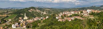 Dorpje Costa Vescovato in Piemonte, Italië