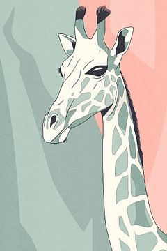 Giraffe in Pastellfarben