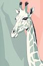 Giraffe in Pastellfarben von Patterns & Palettes Miniaturansicht