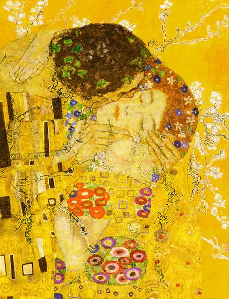 Gustav Klimts Kuss - Van Goghs Mandelblüte von Digital Art Studio