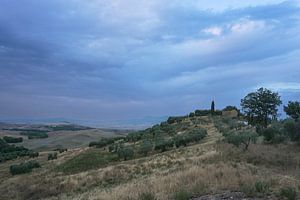 Ciel sur les collines du Val d'Orcia, Toscane