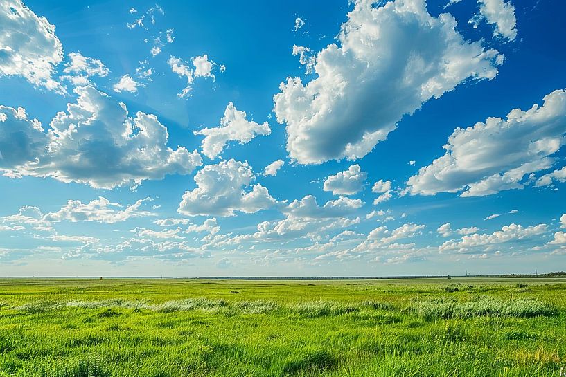 landscape with dramatic clouds by Egon Zitter
