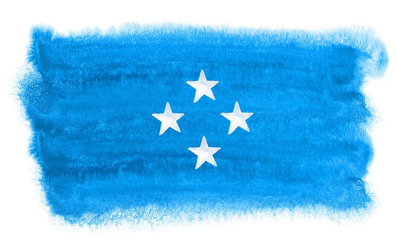 Symbolische Nationalflagge Mikronesiens von Achim Prill