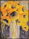 Flower painting - Yellow poppy in vase by Christine Nöhmeier thumbnail