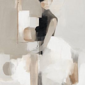 Modernes und abstraktes Porträt in Erdtönen von Studio Allee