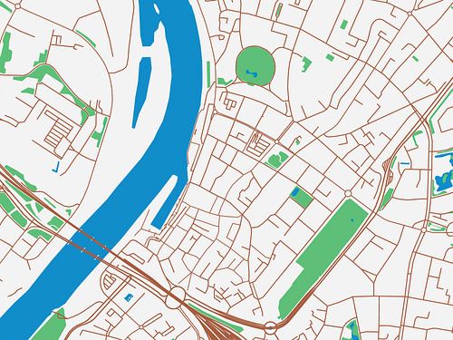 Carte de Venlo Centrum dans le style Urban Ivory